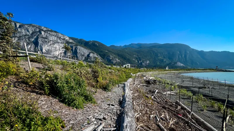 Photograph of Oceanfront Squamish Development shoreline